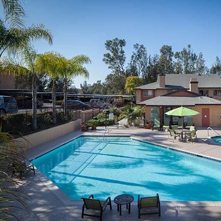Refreshing swimming pool at Hillside Terrace Apartments in Lemon Grove