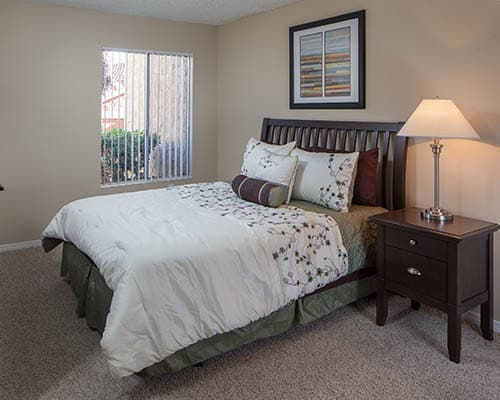 Master bedroom at Shadow Ridge Apartments in Oceanside,