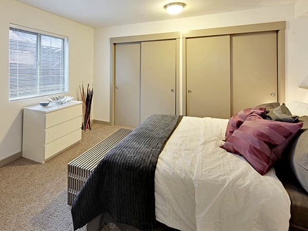 Master bedroom at Elan 41 Apartments in Seattle, WA