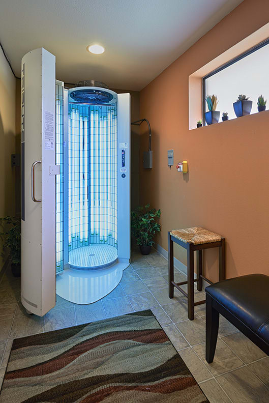 Tanning room in our amenities at Alton Green Apartments in Denver