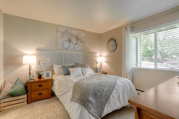 Bedroom at Park South Apartments in Seattle