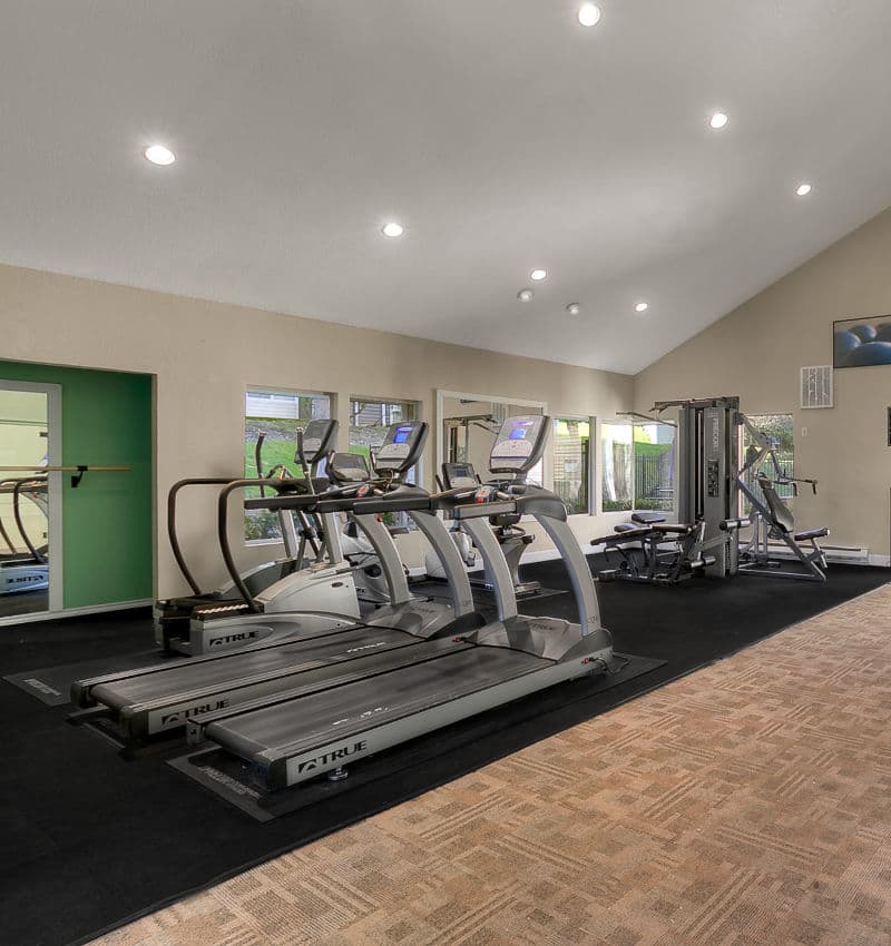 Fitness center at Park South Apartments in Seattle