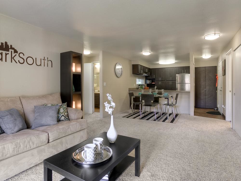 Living Room at Park South Apartments in Seattle