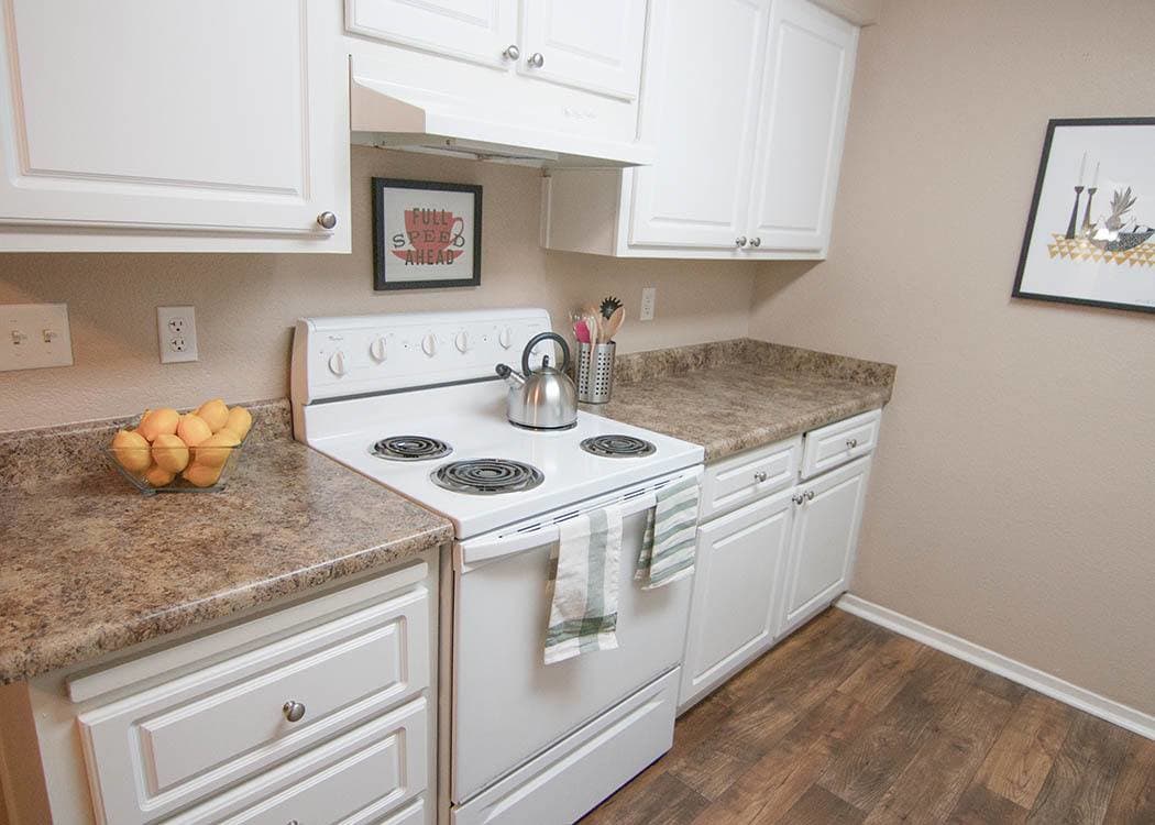 Kitchen at The Woodlands Apartments in Sacramento,CA