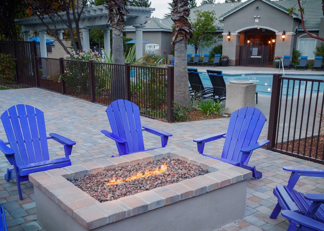 Community Firepit at Hawthorn Village Apartments in Napa,CA