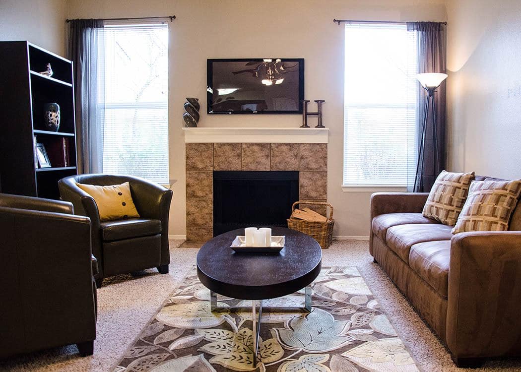 Living room at HighGrove Apartments