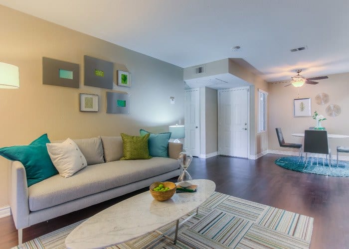 Living room at Village Oaks in Chino Hills,