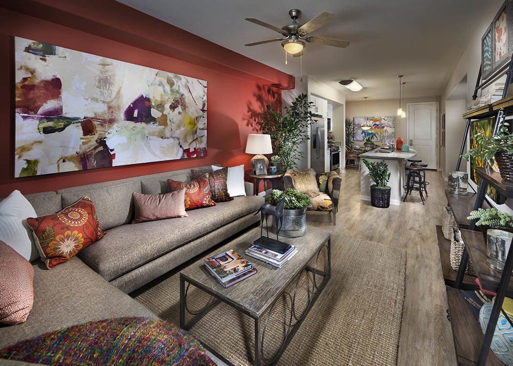 Living room at Palisades Sierra Del Oro in Corona,CA