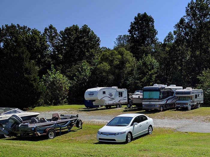 Boat and RV parking at Reynolda Storage