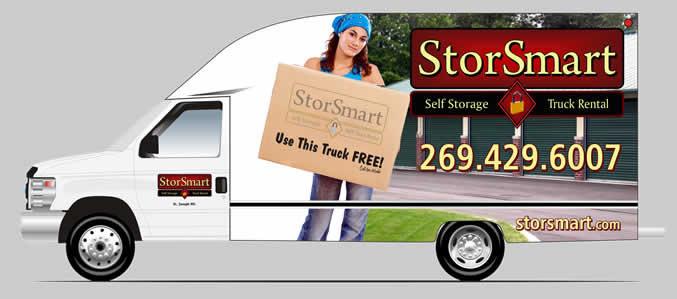 Moving truck at BinTris Moving and Self Storage - Palladium in Saint Joseph
