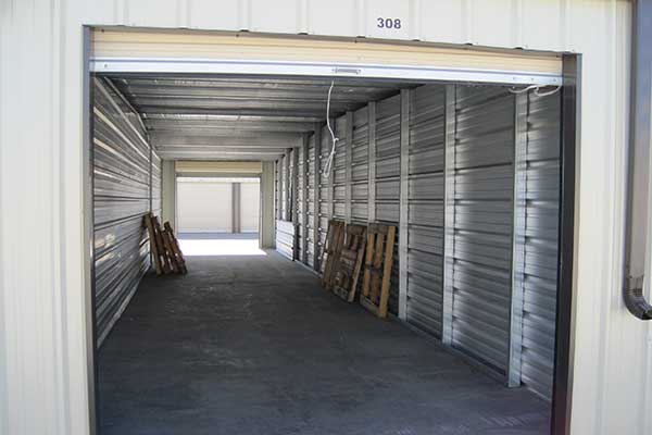 A drive-thru unit at Five Star Storage.