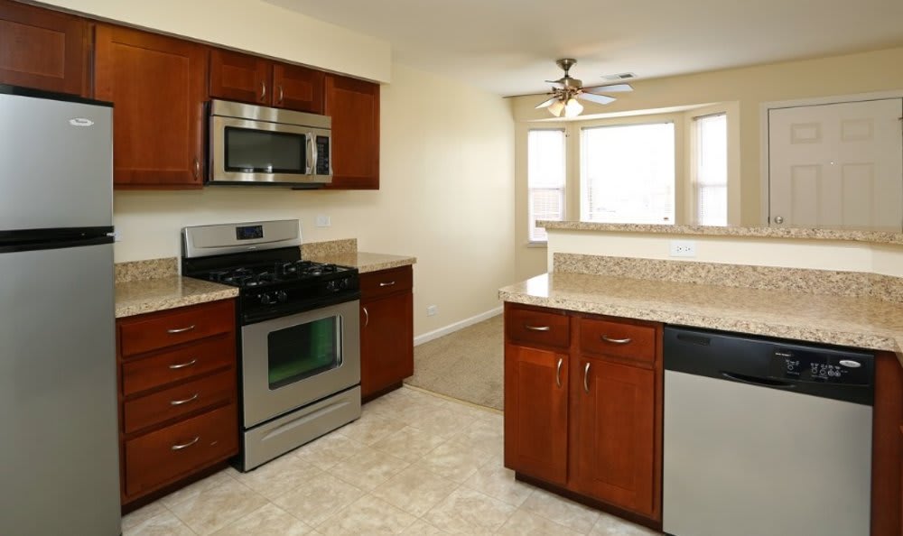 Kitchen at Lakeview Townhomes at Fox Valley