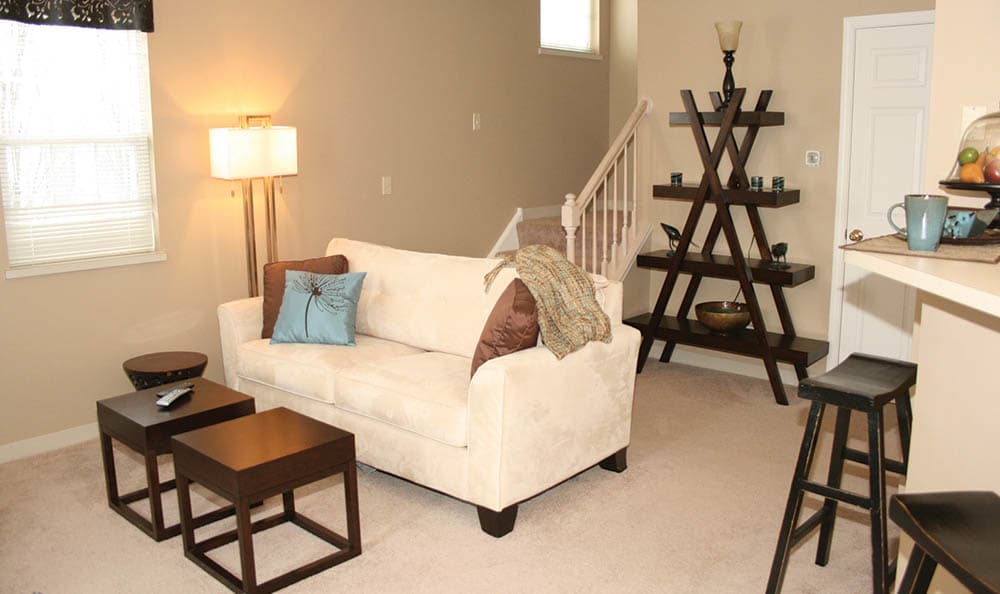 Living Room at Lakeview Townhomes at Fox Valley