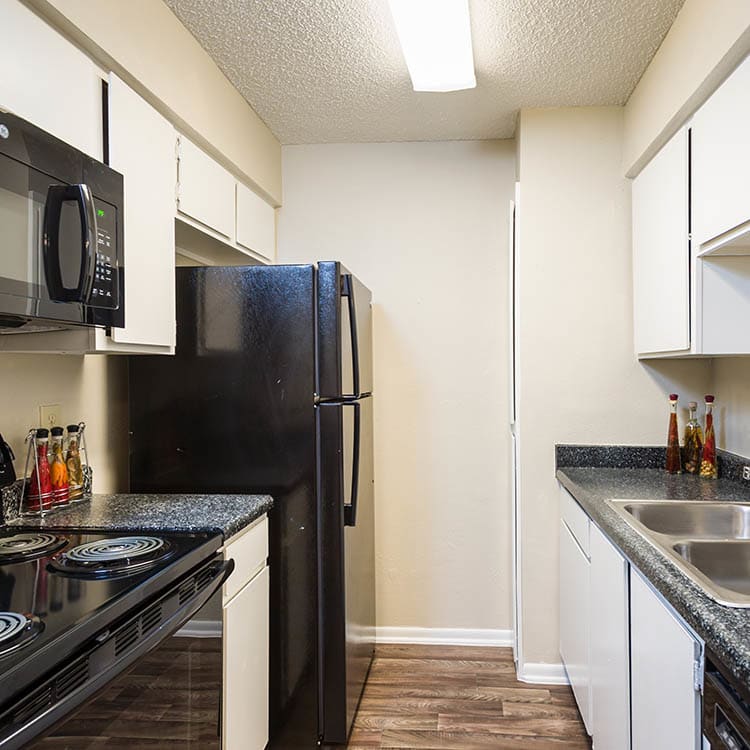Upgraded kitchen at Woods of Elm Creek in San Antonio