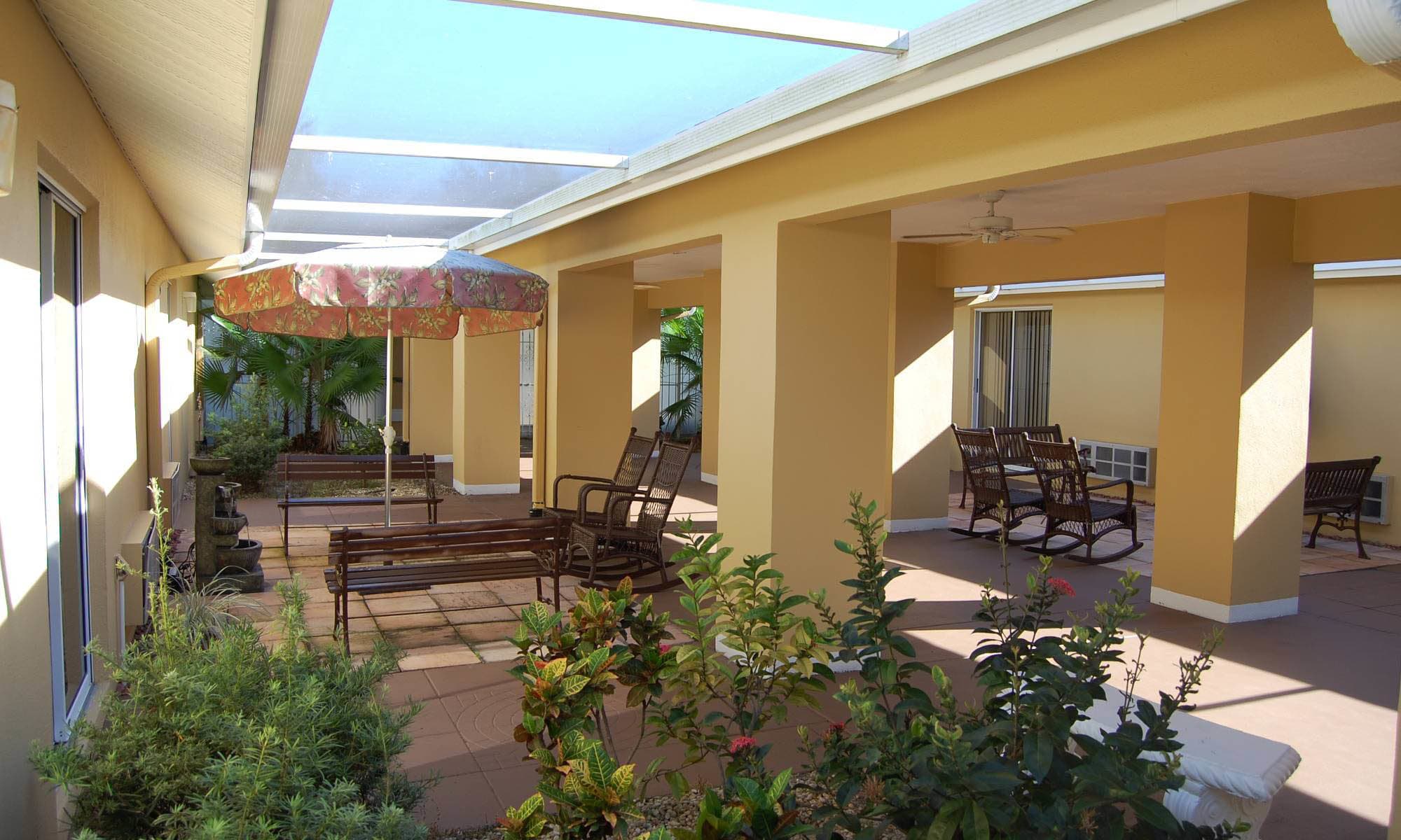 Gorgeous sundeck at Sun City Senior Living