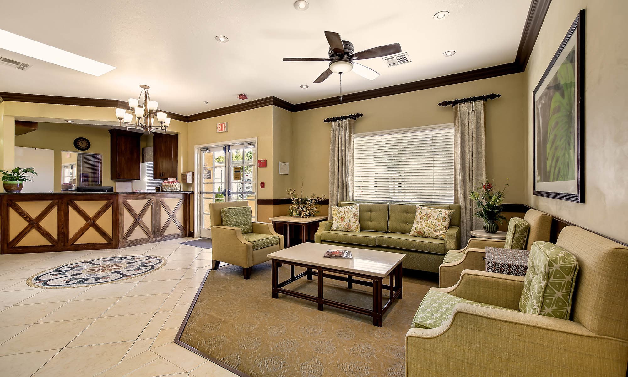 Interior Pacifica Senior Living: Riverside Legacies Memory Care lobby