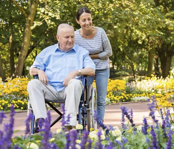 Happy couple at Scottsdale Village Square, A Pacifica Senior Living Community