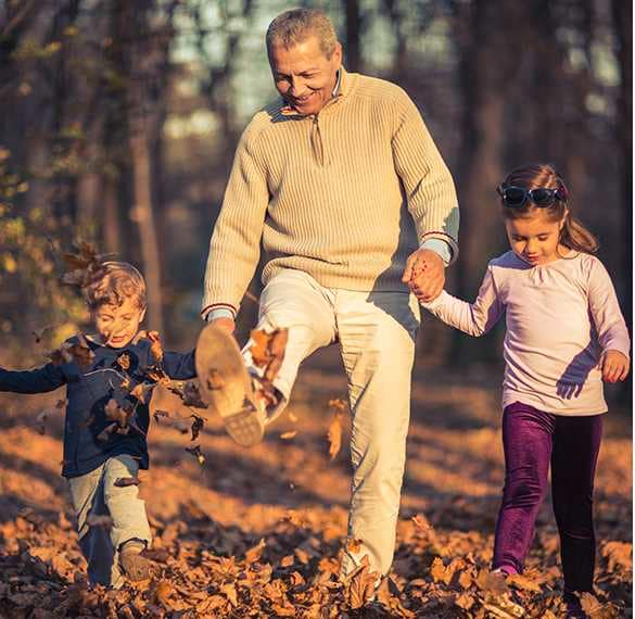 Family visits their grandfather at NewForest Estates