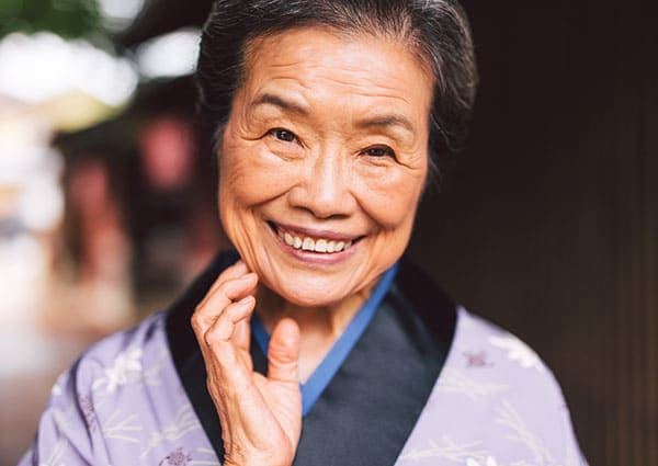 A senior resident at Sakura Gardens