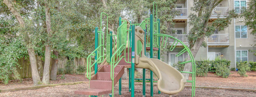 Our resident parents - and their children - love our on-site playground here at The Park at Three Oaks in Wilmington.