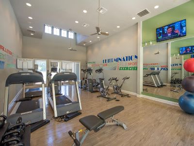 Fitness center at Springs at May Lakes in Oklahoma City