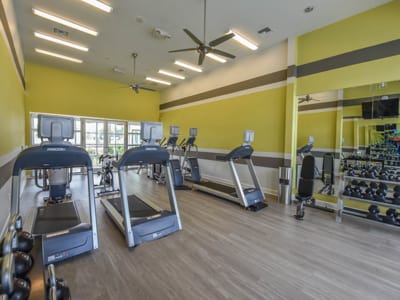 Fitness center at Springs at Lakeline in Austin