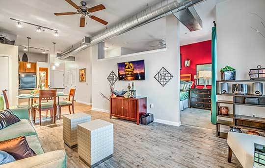 Guest bedroom at Lofts at 7100