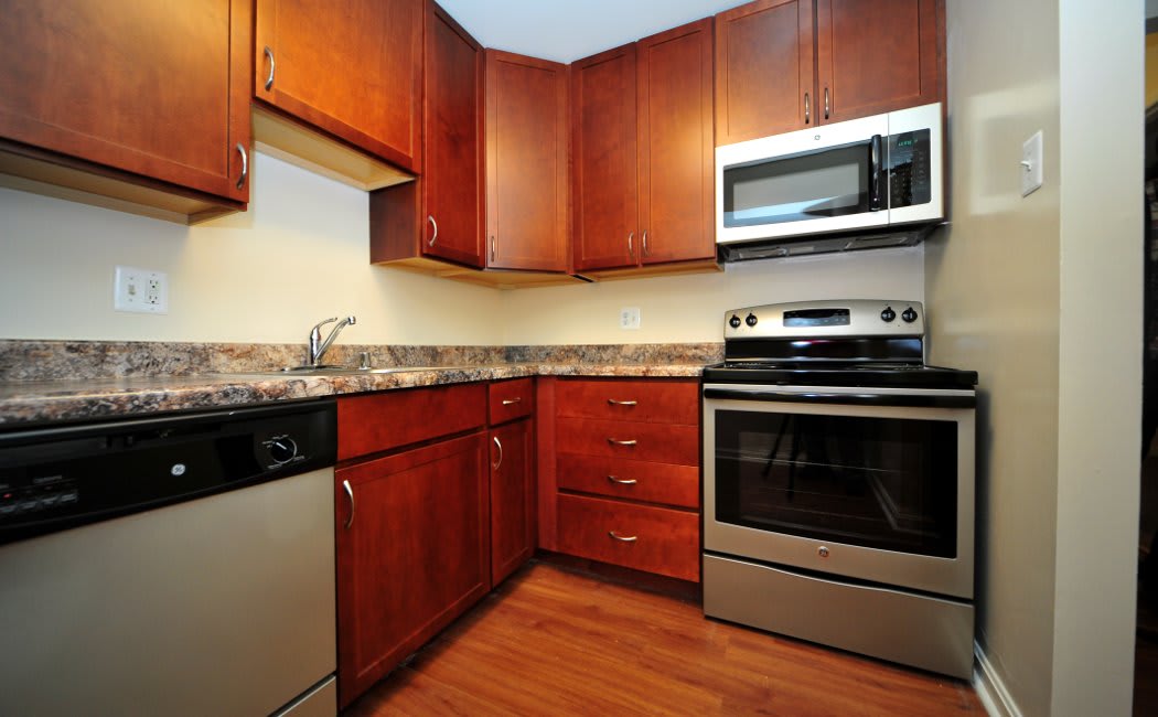 Updated kitchen at Washington Apartments in Washington
