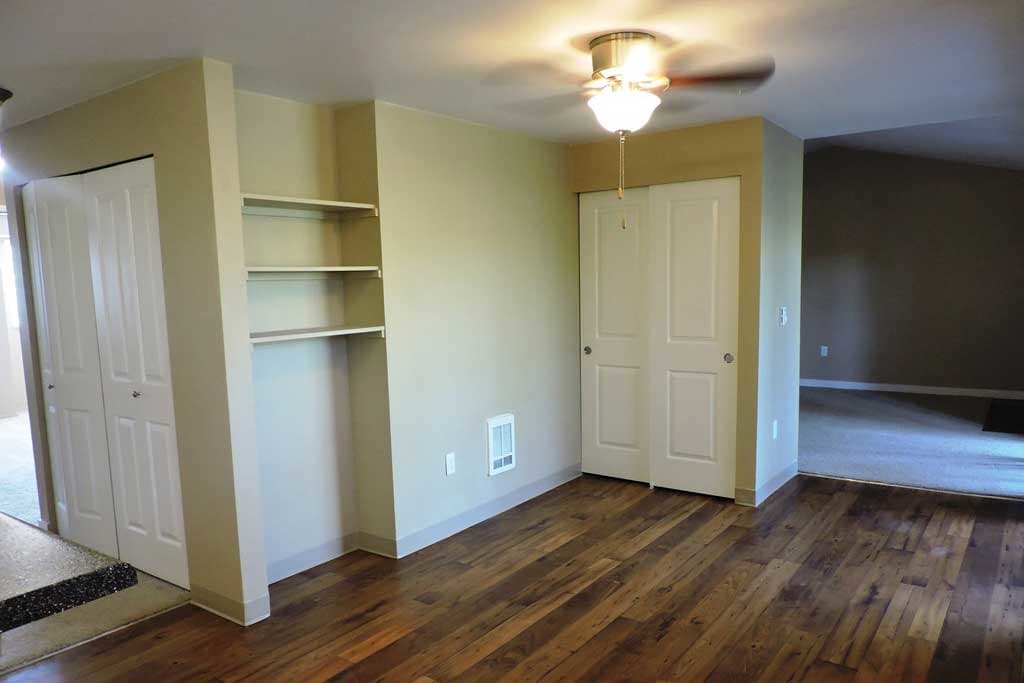 Hardwood floors and more in our apartment homes at Village at Seeley Lake in Lakewood, Washington