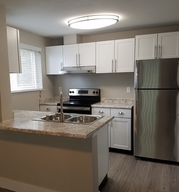 Upgraded kitchen at Villetta Apartments in Mesa, Arizona