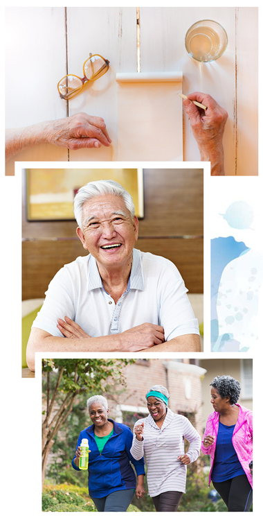 Photos collage of lifestyle options