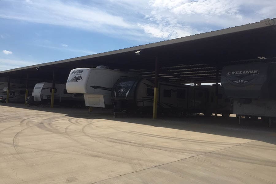 RV and boat storage at Amy's Attic Self Storage