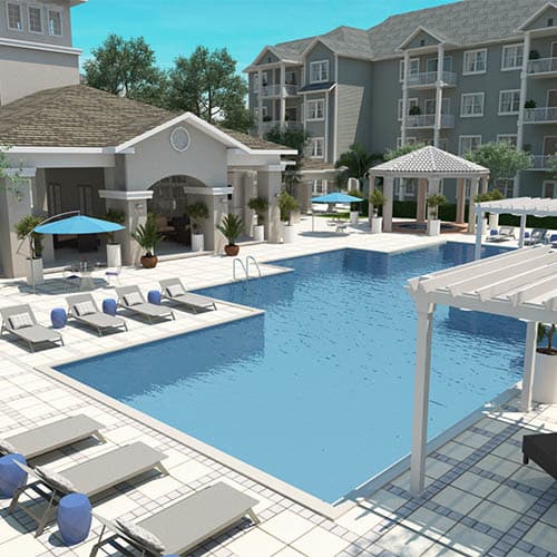 Swimming pool at The Avenue Apartments