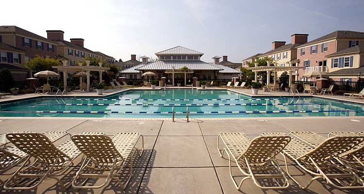 Swimming laps at Atkins Circle Apartments