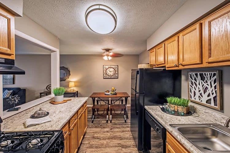 Beautifully designed kitchen at The Edge At Arlington in Columbus, OH