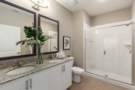 Example bathroom at apartments in Sarasota