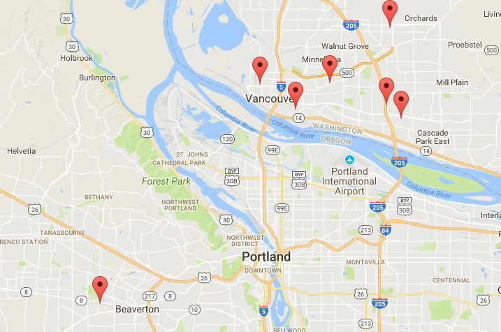 Map of our locations