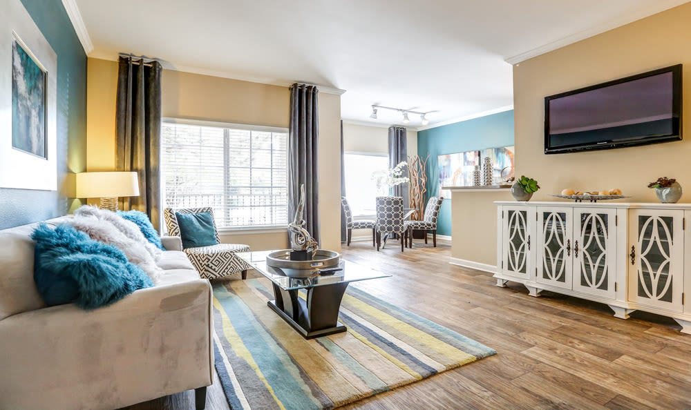 Living Room at Skyecrest Apartments