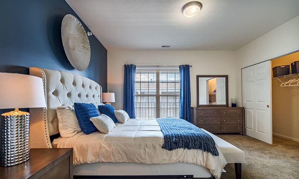 Spacious bedroom at The Docks in Pittsburgh