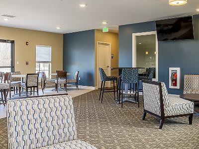 Clubhouse interior at The Lakes at 8201 in Merrillville, Indiana