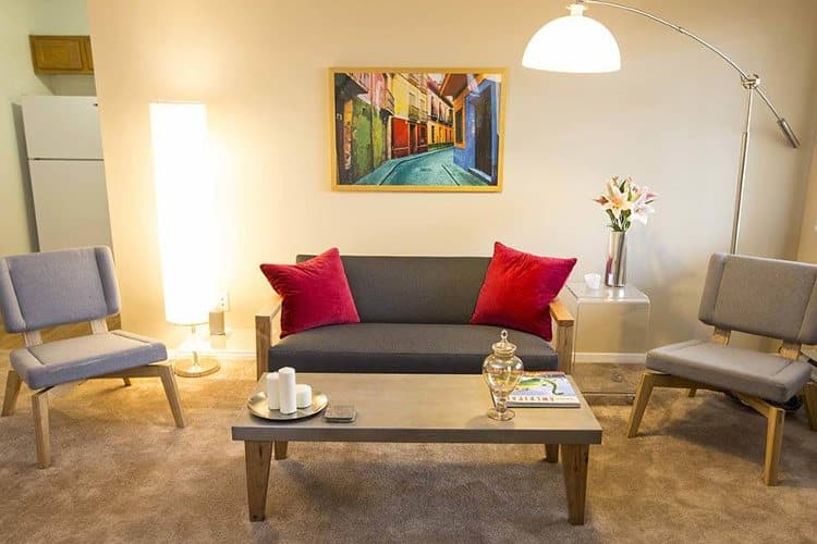 Gorgeous living room at The Summit at Ridgewood in Fort Wayne, IN