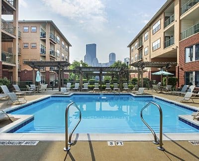 Sparkling swimming pool at Morgan at North Shore in Pittsburgh