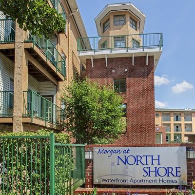 Entrance sign at Morgan at North Shore in Pittsburgh, PA