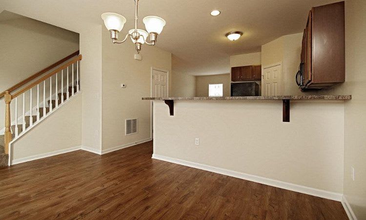 Open floor plan space at Emerald Pointe Townhomes