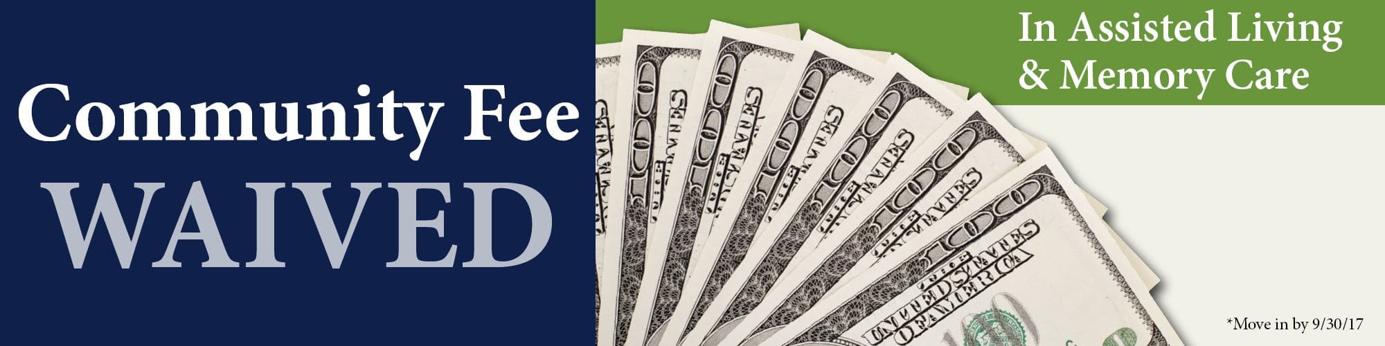 Community Fee Waived & 3rd Month Free! In Assisted Living & Memory Care