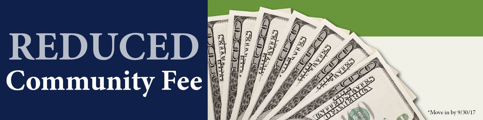 REDUCED Community Fee