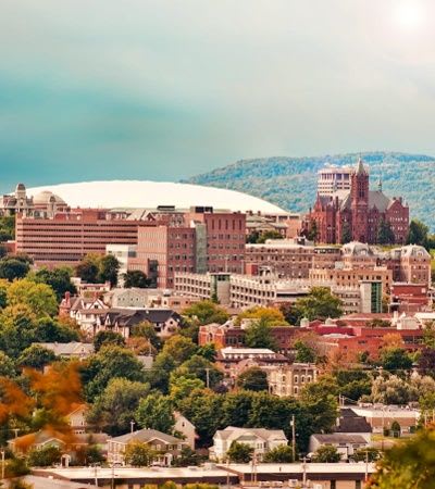City view near Canal Crossing in Camillus, New York