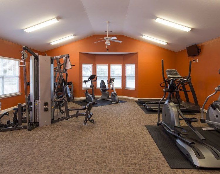 Stay healthy in our fitness center at Crescent at Wolfchase in Memphis, TN