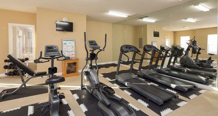 Fitness center at Main Street Apartments in Huntsville, AL
