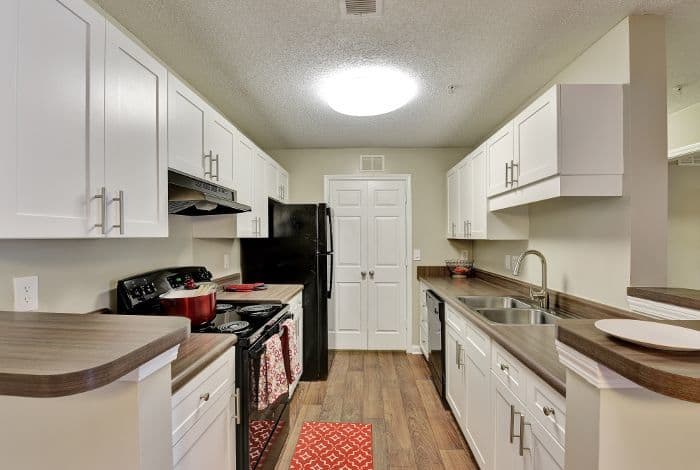Model kitchen at The Park at Riverview